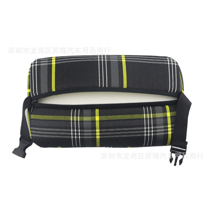 Cross-Border Hot-Selling Car Headrest Cervical Spine Neck Protection Pad Car Plaid Headrest Neck Protector Universal Striped Headrest