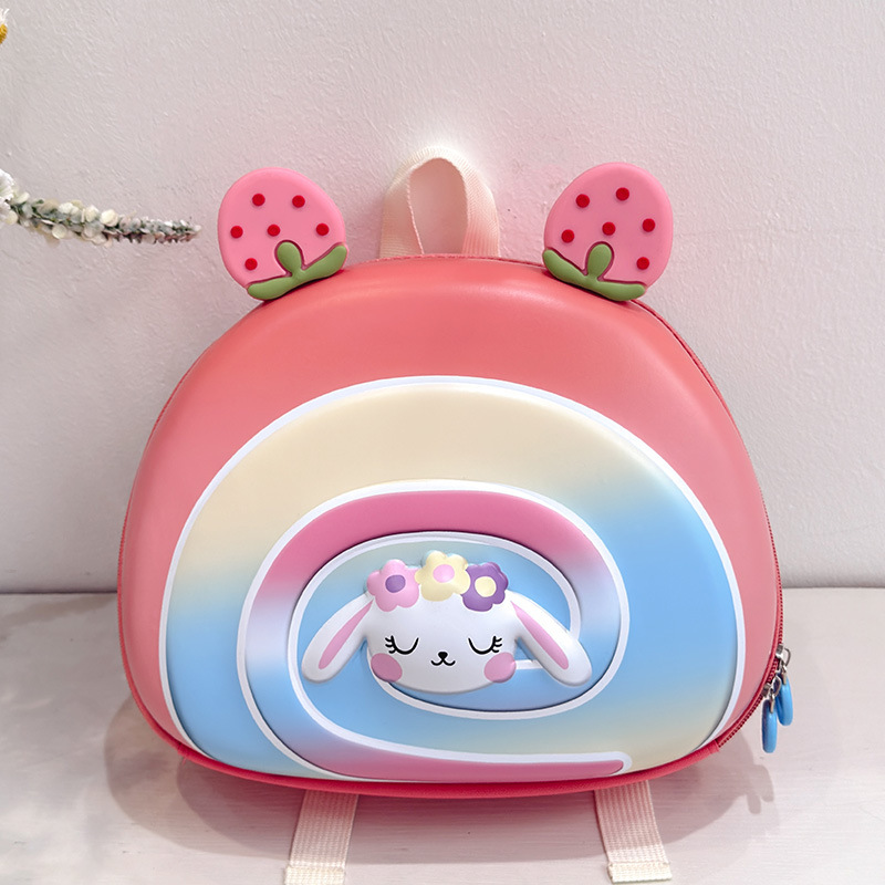 Baby Baby New Kindergarten Mochila Eva Strawberry Swiss Roll Mochila para niños de 3 a 6 años Mochila