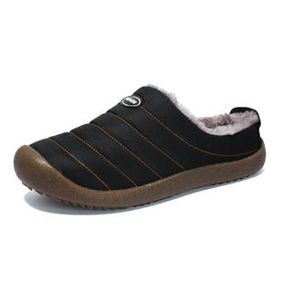 Amazon plus size fleece-lined cotton men's shoes cross-border cotton shoes home lovers shoes non-slip fleece-lined warm casual wholesale