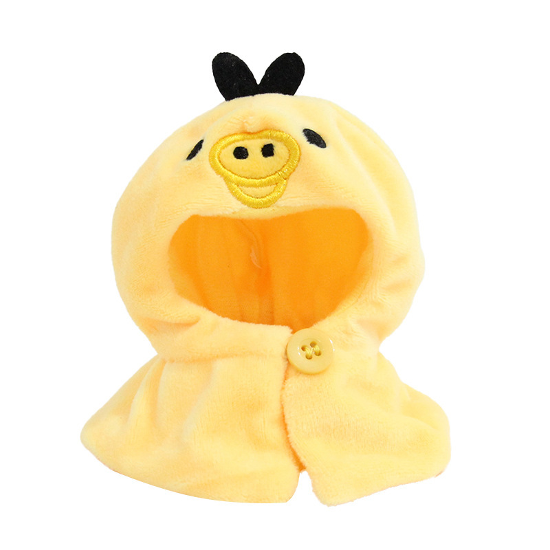 日本のかわいい怠惰なクマ鼻チキンぬいぐるみショールブランケット 10 センチメートル綿人形の服装飾マント|undefined