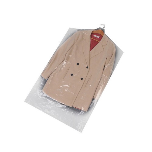 Clothes dust cover transparent disposable hanging clothes bag dry cleaning shop suit coat dust cover clothing plastic dust bag