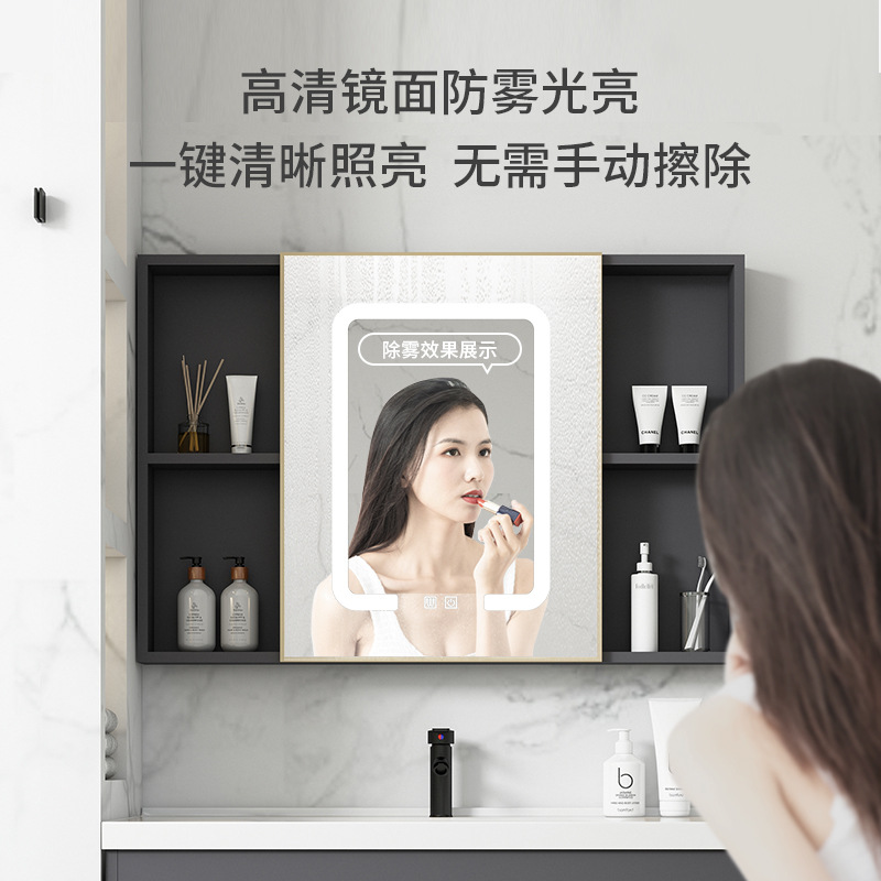 Gabinete de baño de aluminio de espacio de lujo ligero baño moderno minimalista integrado lavabo de cerámica gabinete combinación Placa de roca mesa de lavado