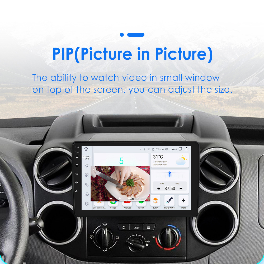 Suitable for the 08-19 Citroen B9 Peugeot Partner Android intelligent large screen in car central control navigation system