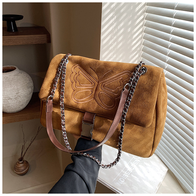Nuova borsa a tracolla con catena monospalla di grande capacità, borsa da donna, borsa a tracolla con farfalla ricamata, borsa Maillard_voghion.com