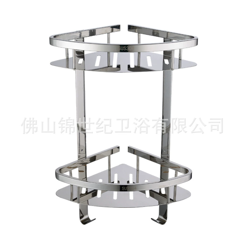 Corner frame stainless steel, double-layer black storage system, (Cross-border trading)