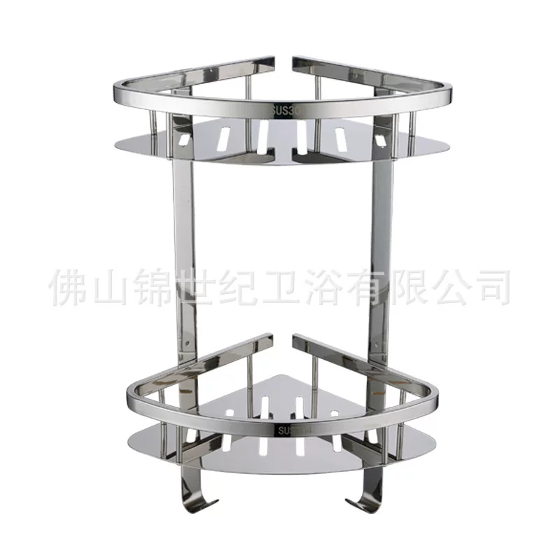 Corner frame stainless steel, double-layer black storage system, (Cross-border trading)