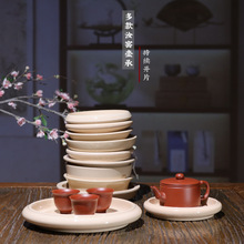 暖黄釉圆形壶承漳州窑仿北宋折沿开片可养壶垫干泡台盘复古汝窑壶