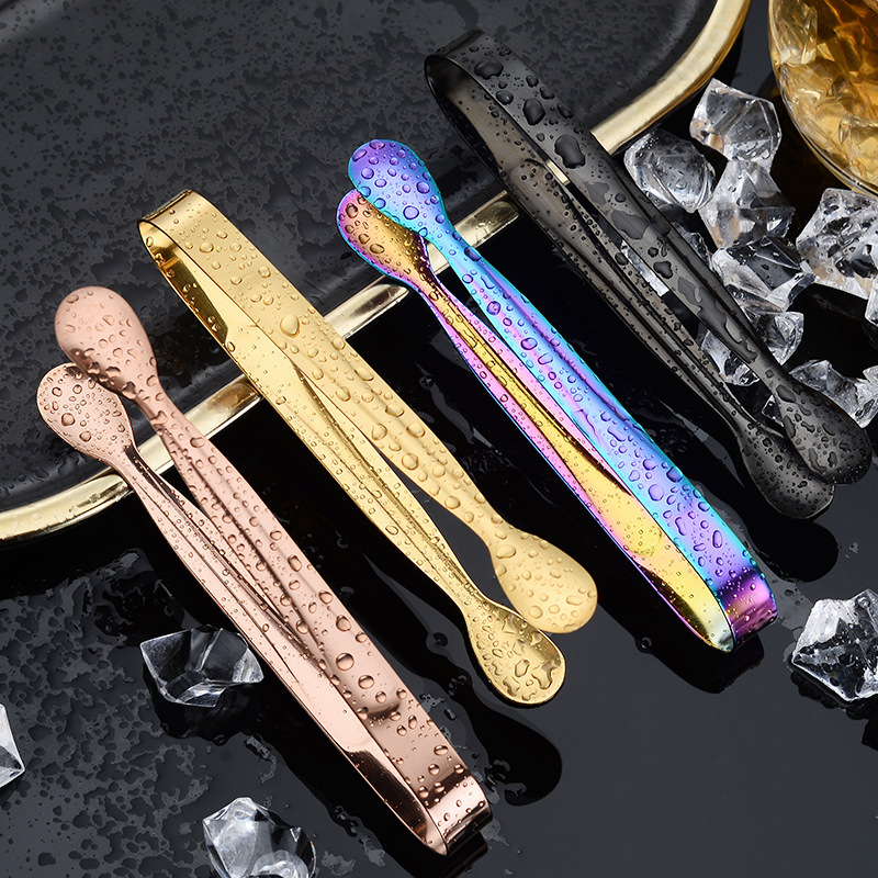 Home Kitchen Tools Stainless Steel Sugar Cubes Tongs Food Tongs Hotel Stainless Steel Ice Tongs Thick Ice Block Tongs