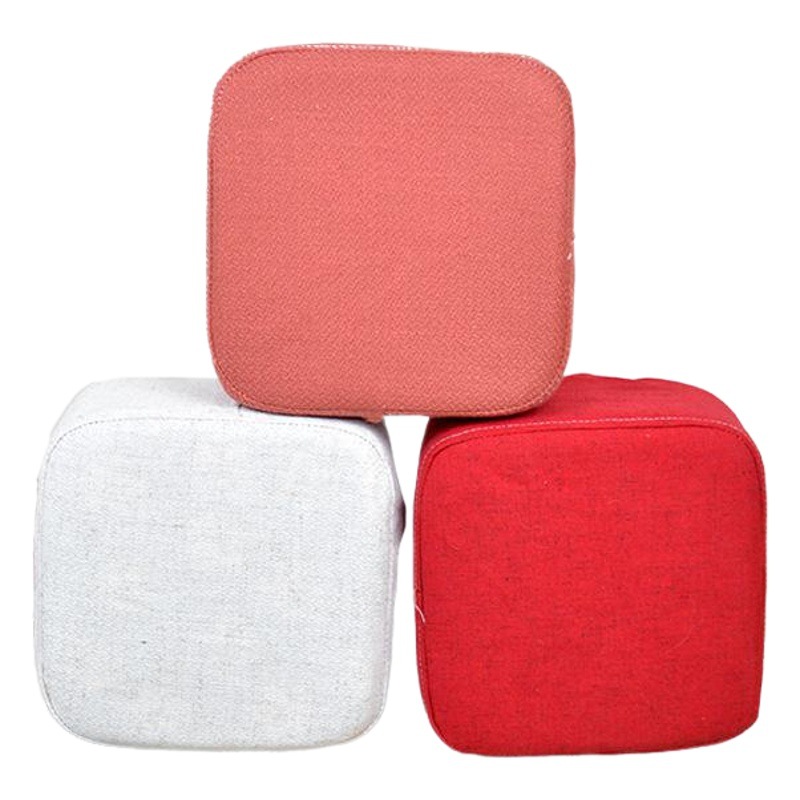 Shoe-Changing Stool, Fabric Stool, Small Square Stool, Fabric Gift Stool, Removable and Washable Fabric Stool, Home Gift, Can Be Printed with Logo