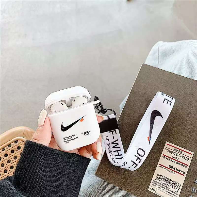 Ins caja de dibujos animados para Apple Airpods4 auriculares cubierta protector esmerilado negro y blanco cuerdas pro3 auriculares cubierta