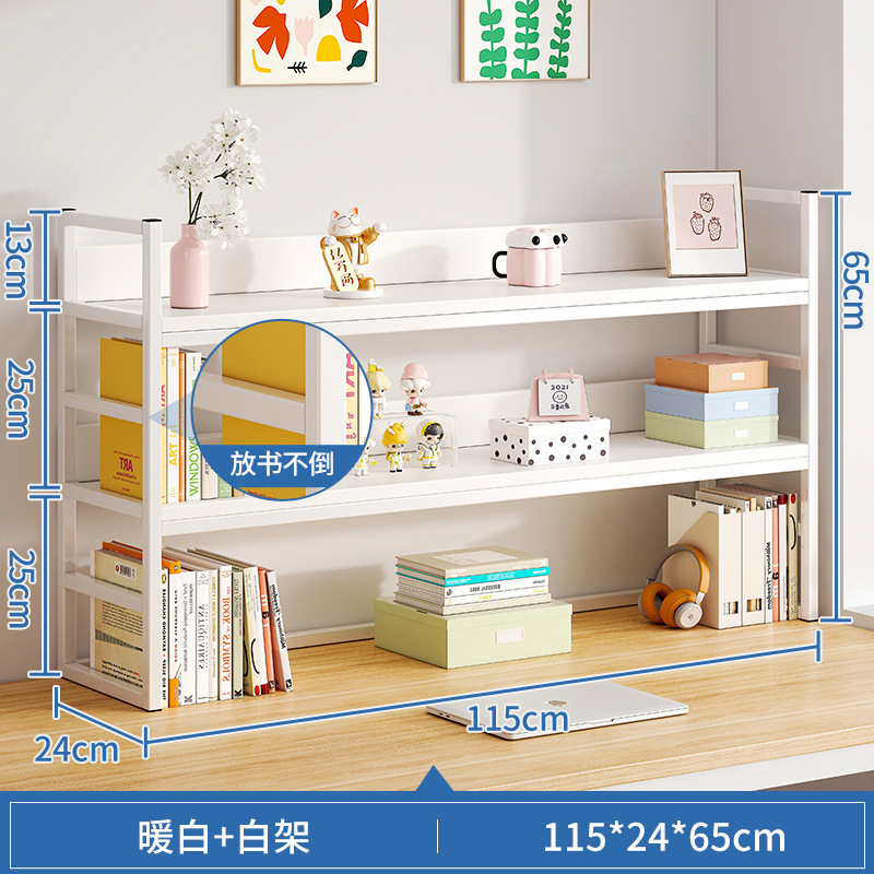 Estantería de escritorio estante de almacenamiento Mesa estante de almacenamiento en el hogar escritorio del estudiante pequeño estante de múltiples capas simple estante del gabinete