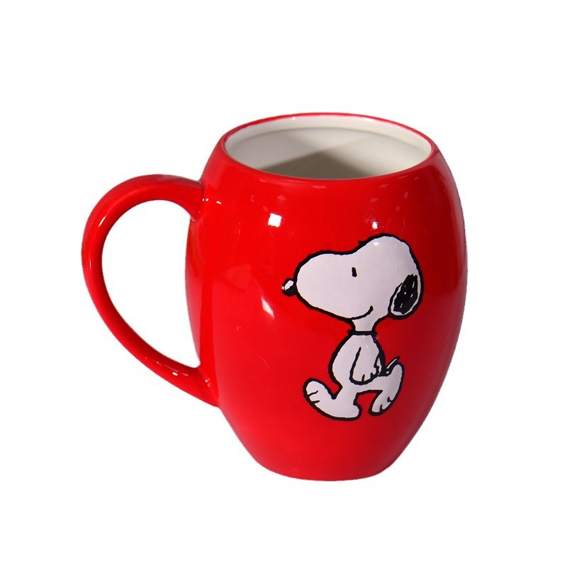 ins diseño coreano Snoopy casa taza de agua 3D cerámica estereoscópica taza de café taza de leche de desayuno