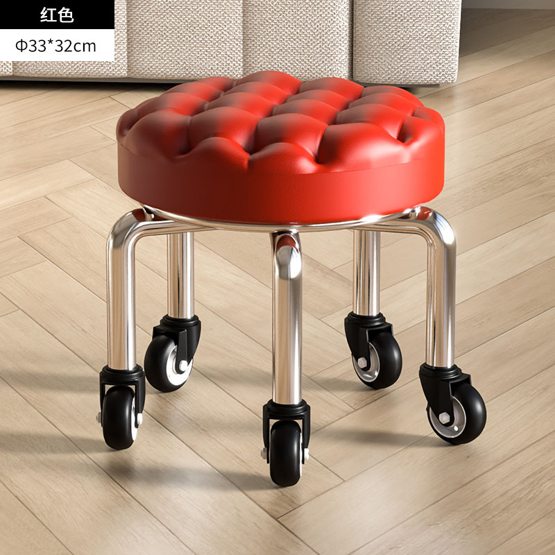 [강력한 내하력을 갖춘 업그레이드된 베어링 휠] 빵 모형 높이 32cm 레드