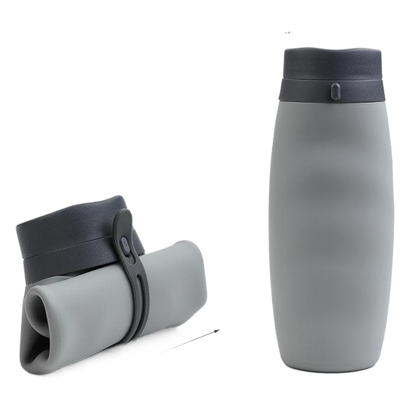 Spot botella de agua deportiva portátil 600ml de silicona resistente a altas temperaturas plegable rollo taza de agua de viaje al aire libre al por mayor