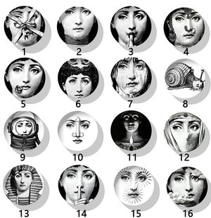 fornasetti��P�Wʽ�L��Ů�����b�P �A���b� ��Ƭ�P�ڒ�P
