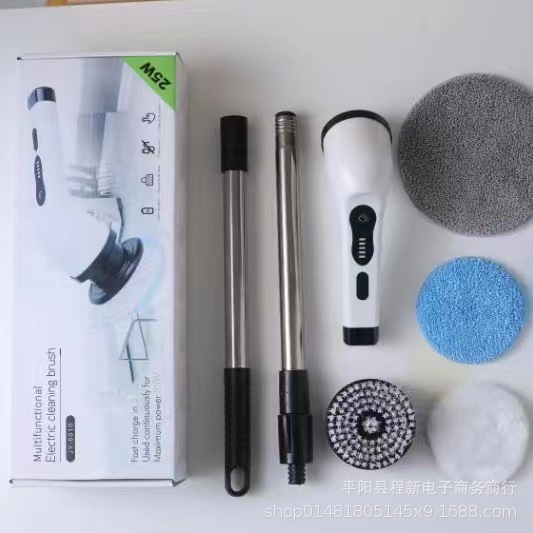 Cepillo de limpieza eléctrico multifunción hogar cocina baño longitud de vidrio cepillo de doble propósito de mano fuerte artefacto de limpieza