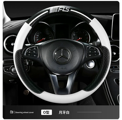 Steering wheel cover – Cover - crescent-white-round-38cm