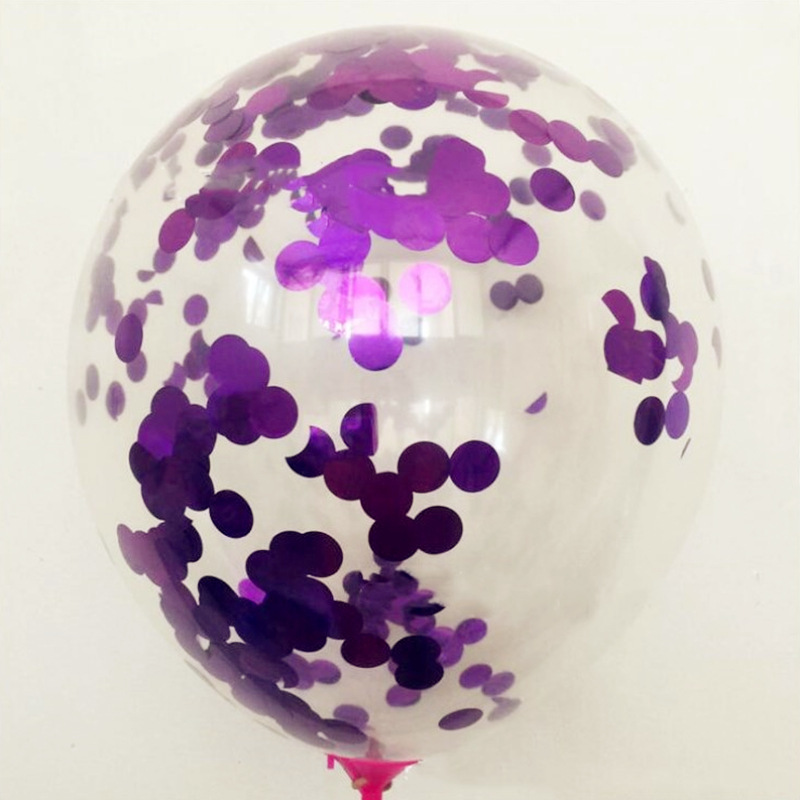 Globo Transparente de Lentejuelas de 12 Pulgadas de Látex para Día del Niño y Cumpleaños