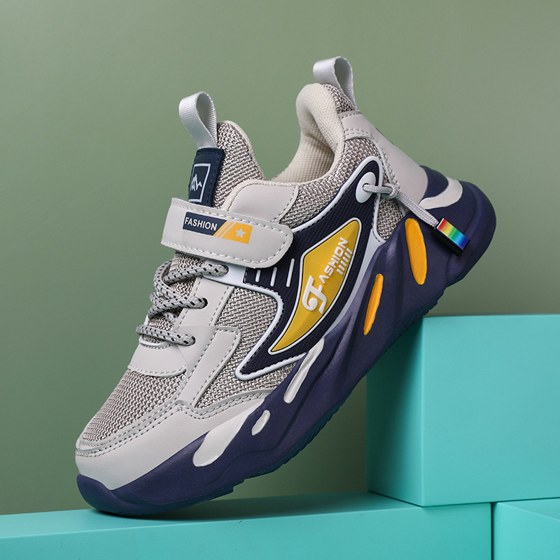 Wholesale Boys' Sports Shoes, Spring and Autumn Back-To-School Season Running Shoes, Medium and Large Children's Mesh and Leather Casual Shoes, Non-Slip and Wear-Resistant Wholesale Boys' Sports Shoes, Spring and Autumn Back-To-School Season Running Shoes, Medium and Large Children's Mesh and Leather Casual Shoes, Non-Slip and Wear-Resistant