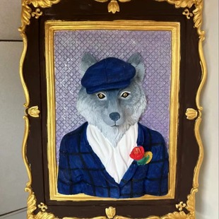 European-style 3d children's handmade DIY animal plaster relief painting white embryo painted decoration factory wholesale