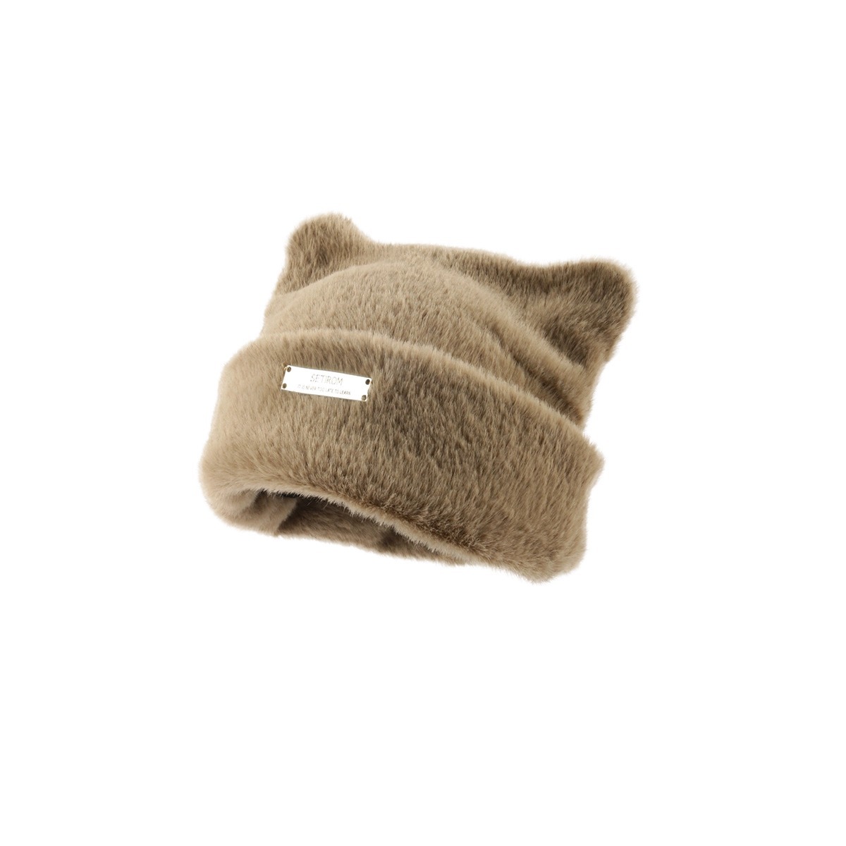 2023 Nuove orecchie di gatto carine (pane a forma di orecchio di gatto al vapore) Lana da donna autunno e inverno visone come lavorato a maglia soffice e caldo_voghion.com