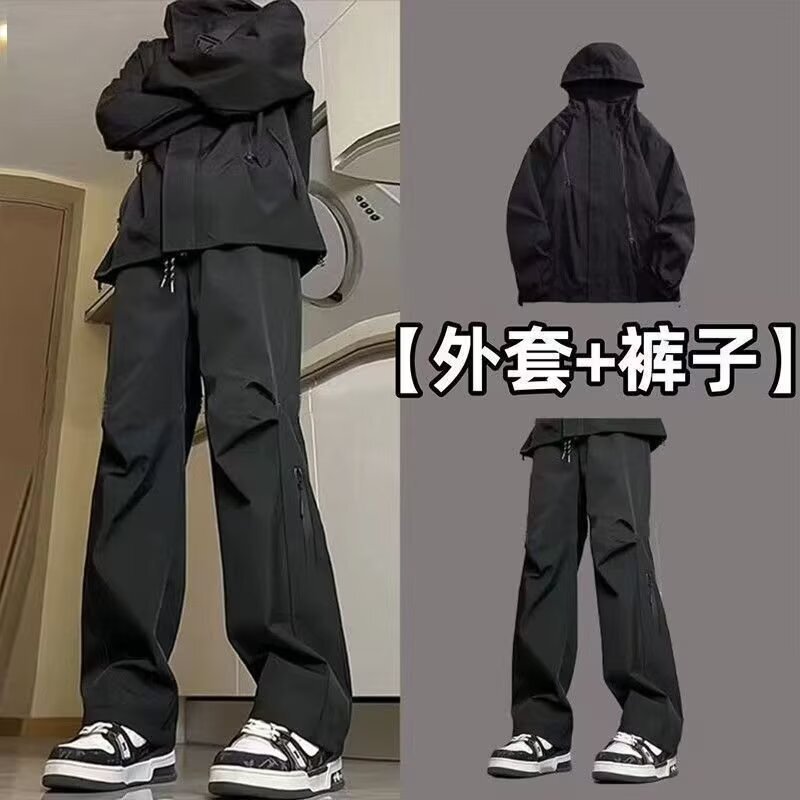 American Trendy Functional Assault Suit Spring and Autumn Versatile Loose Jacket Suit Outdoor Windproof and Waterproof Suit