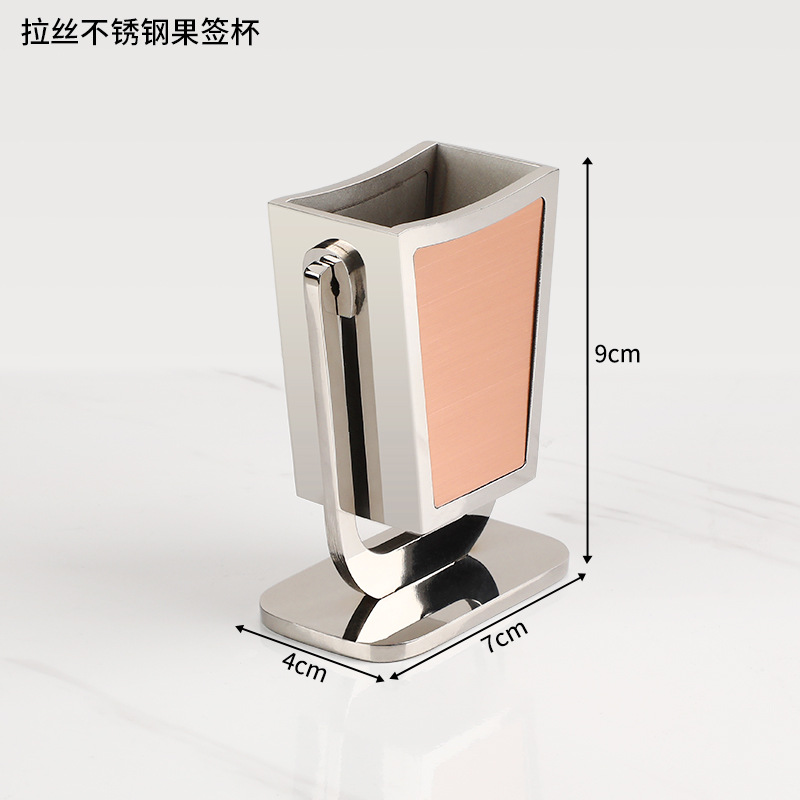 Ktv acero inoxidable cepillado conjunto completo suministros de Decoración de mesa caja de negocios Cenicero plato de fruta Luz de lujo decoración de escritorio traje