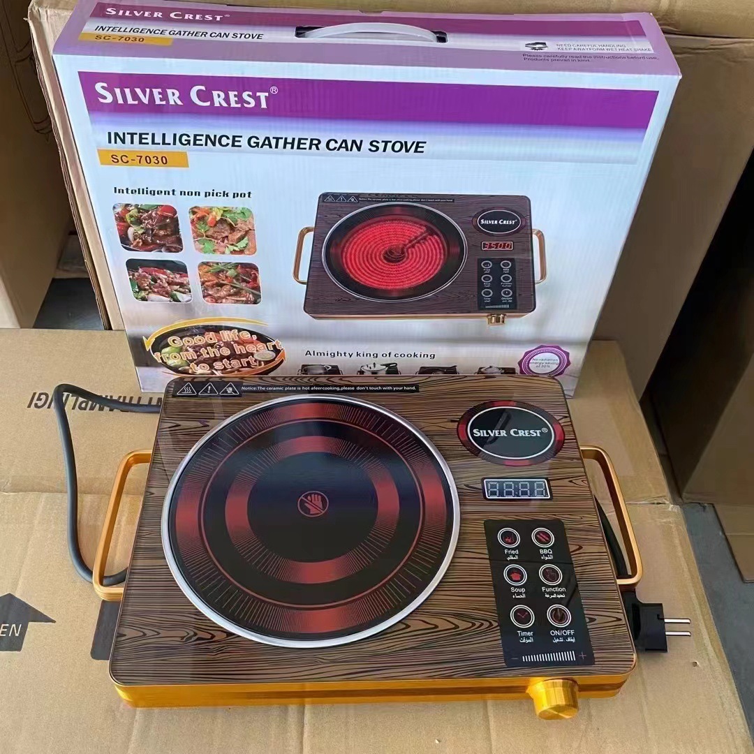 Electric Ceramic Stove Cross-Border Black Gold Version Electric Ceramic Stove Intelligent Touch Electric Ceramic Stove Household Multi-Function Stir-Fry Light Wave Section