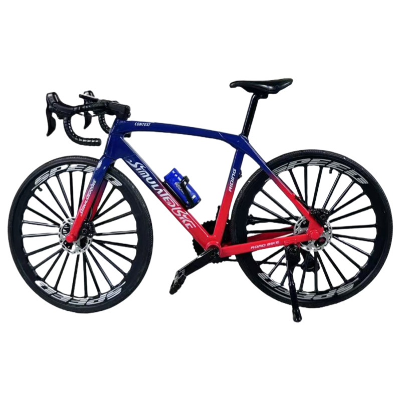 Colección de modelos de automóviles transfronterizos de simulación de aleación de bicicleta de amortiguación delantera y trasera modelo de bicicleta de montaña modelo de vehículo de carretera