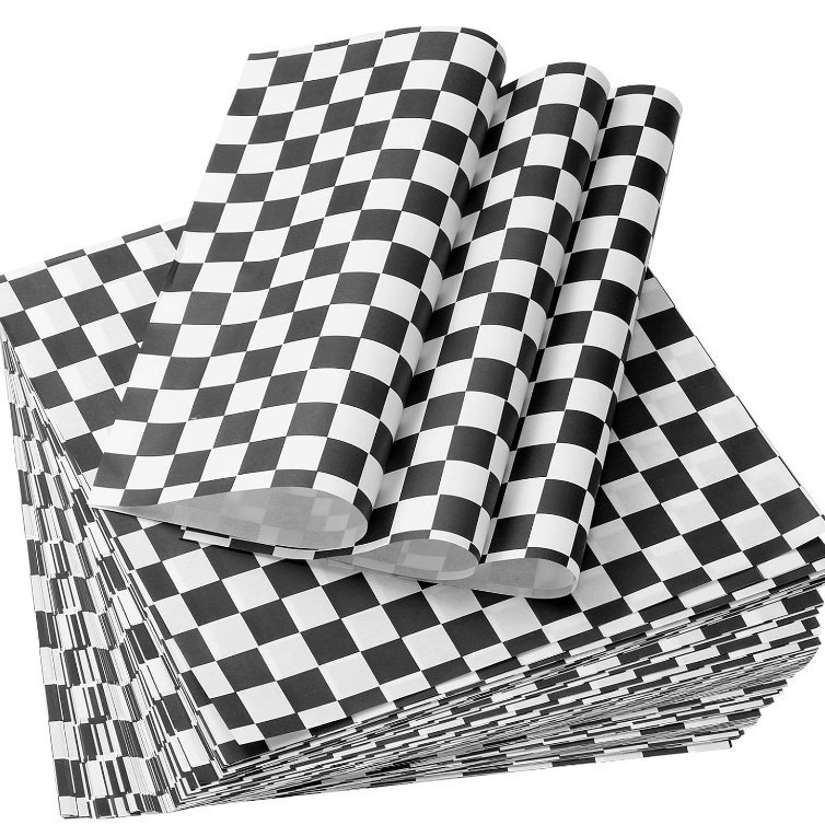 Papel a prueba de aceite Papel de hamburguesas Papel bandeja de aceite Papel de pan Papel para hornear Papel de almohadilla de pizza Papel de freidora de aire