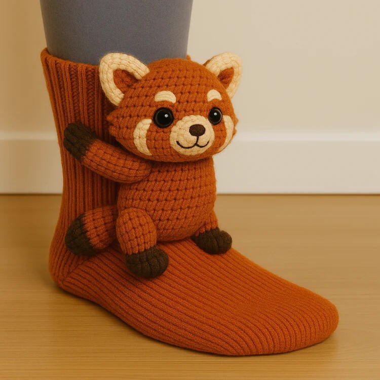 跨境新品动物袜圣诞针织地板袜保暖袜Knit Crocodile Socks|undefined