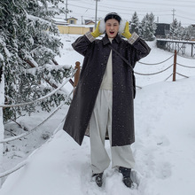 MOXI十三行女装2025冬季新款韩版长款风衣外套女加厚夹棉棉服棉衣