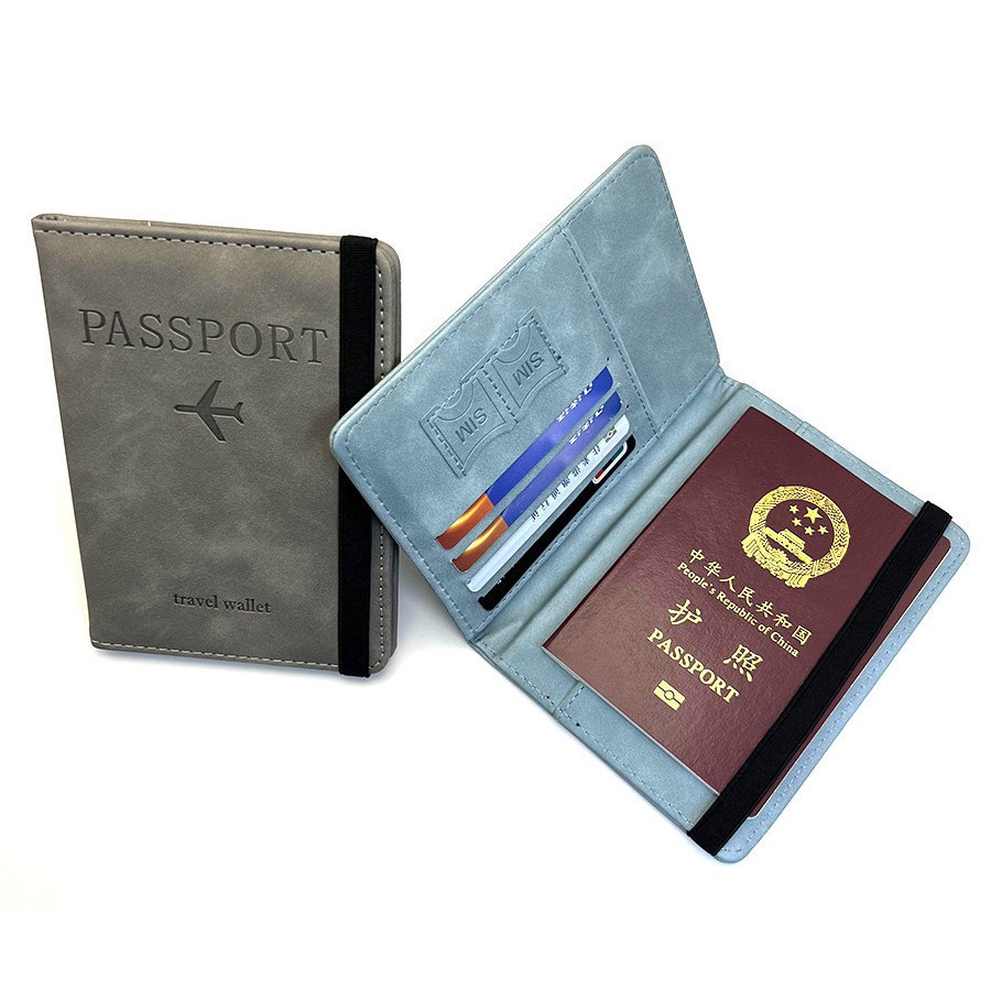 Passport cover, anti-scan document storage bag, passport holder, travel document card holder, boarding luggage tag