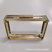 盒子手袋铰 方形凹坑阔片铰口  定型晚装包五金铰框架 金属夹框