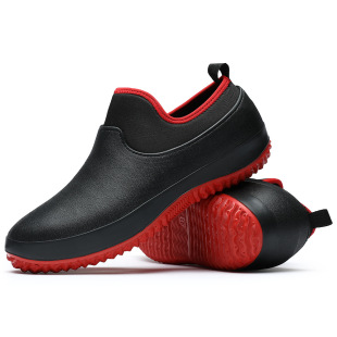 Wholesale plus size canteen restaurant waterproof integrated water shoes men's and women's rain shoes car wash low non-slip work shoes chef shoes