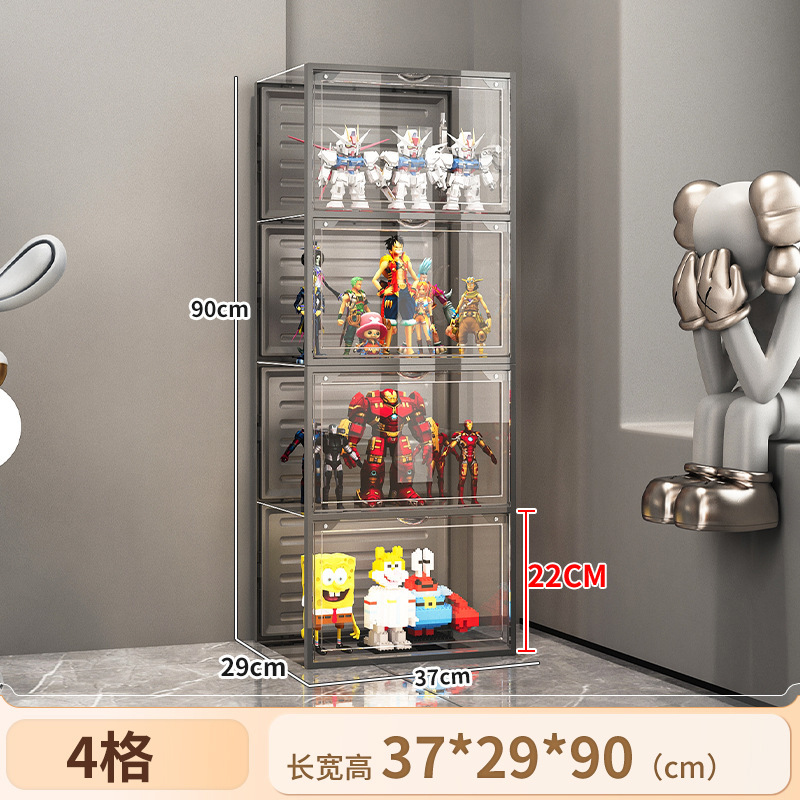 手办展示柜适用儿童玩具积木收纳置物架盲盒家用拼装陈列柜子|undefined