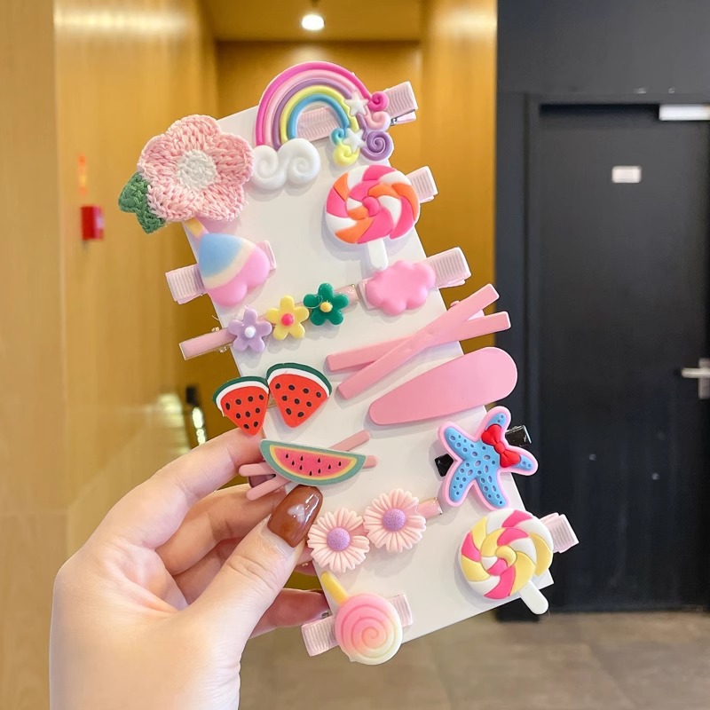 Pinzas para el cabello para bebés, pinzas para el cabello con dibujos animados para niñas, pinzas para el cabello con flequillo lateral, horquillas, accesorios para el cabello para niños