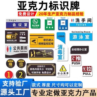 Acrylic Signage Custom Qr Code Signage Uv Printing Billboard Signage Printing Office Door Sign