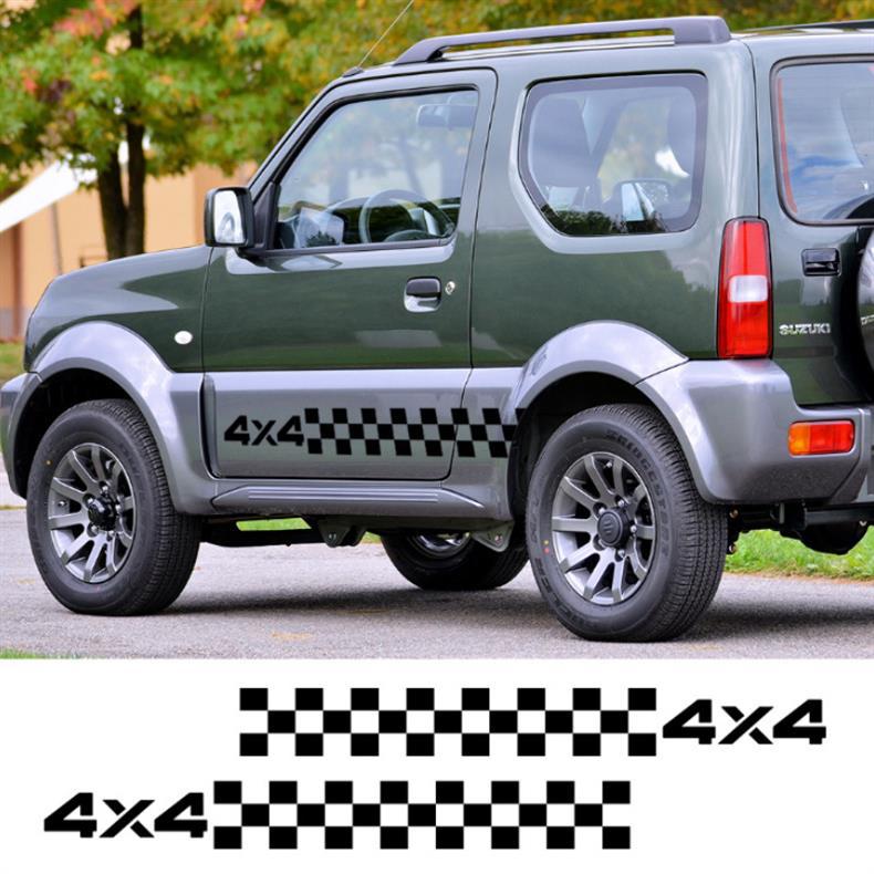 Suitable for Suzuki Jimny JIMNY model, exterior modification accessories, decorative stickers, and grid-patterned body decals