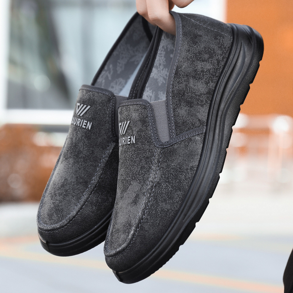 Viejo trabajo de Beijing primavera conductor de trabajo un pedale de lona hombre zapatos de caminar casuales zapatos de tela al por mayor