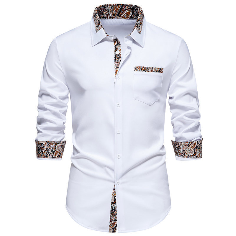 2024 Spring New European Size Men's Fashion Triangle Neck Cashew Flower Colored Long sleeved Shirt for Men_vogarts.com