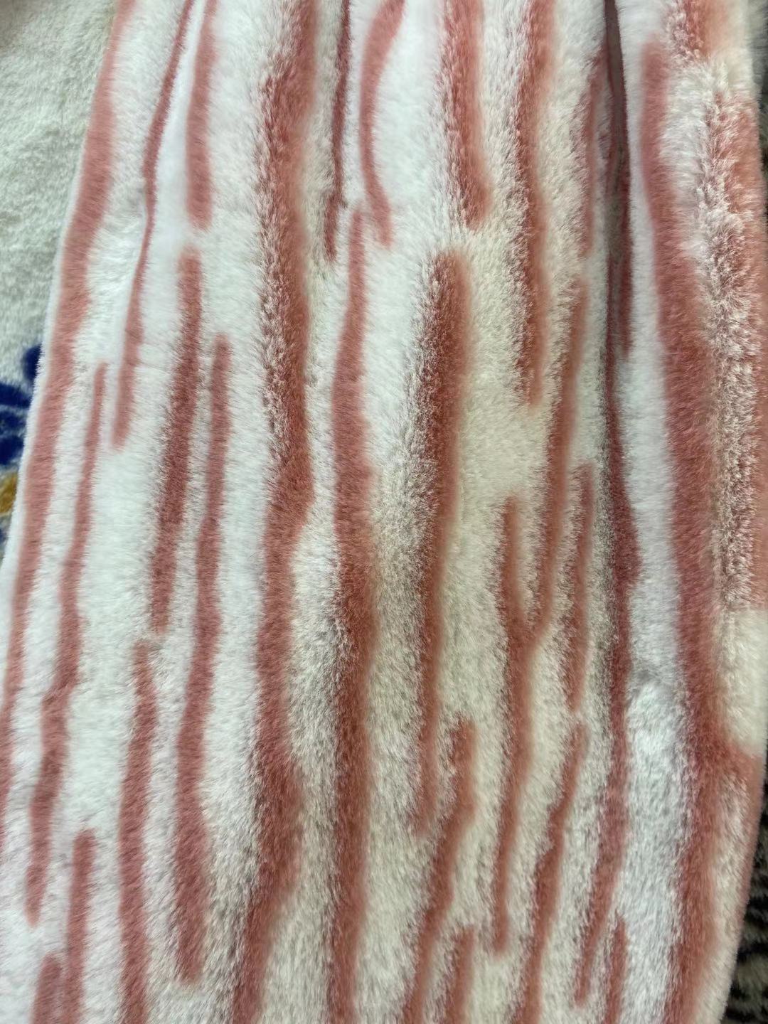 10mm pequeño conejo patrón de tigre colorido leopardo patrón idea amor impreso franela ropa zapatos y sombreros bufanda PET felpa paño