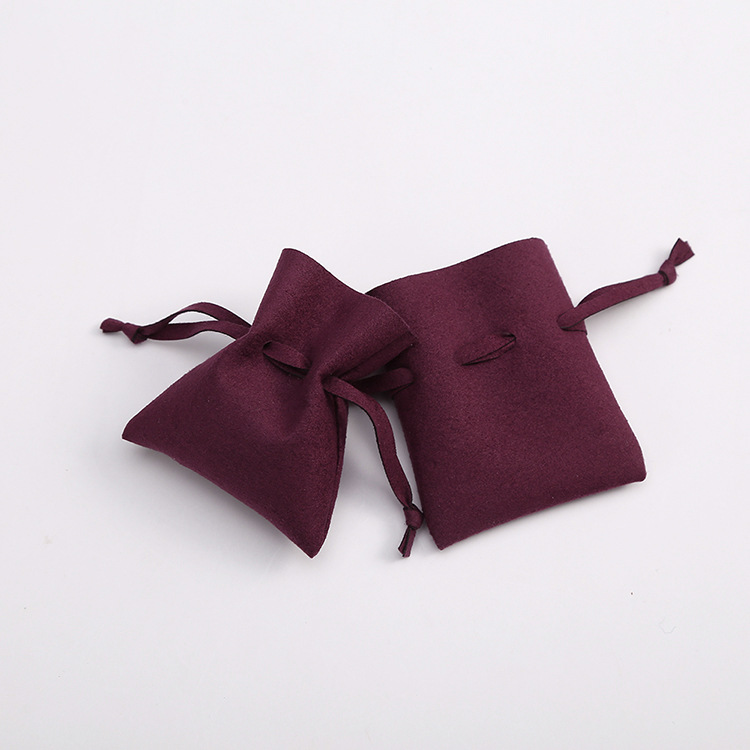 Simple Style Solid Color Synthetic Fibre Drawstring Jewelry Packaging Bags display picture 2