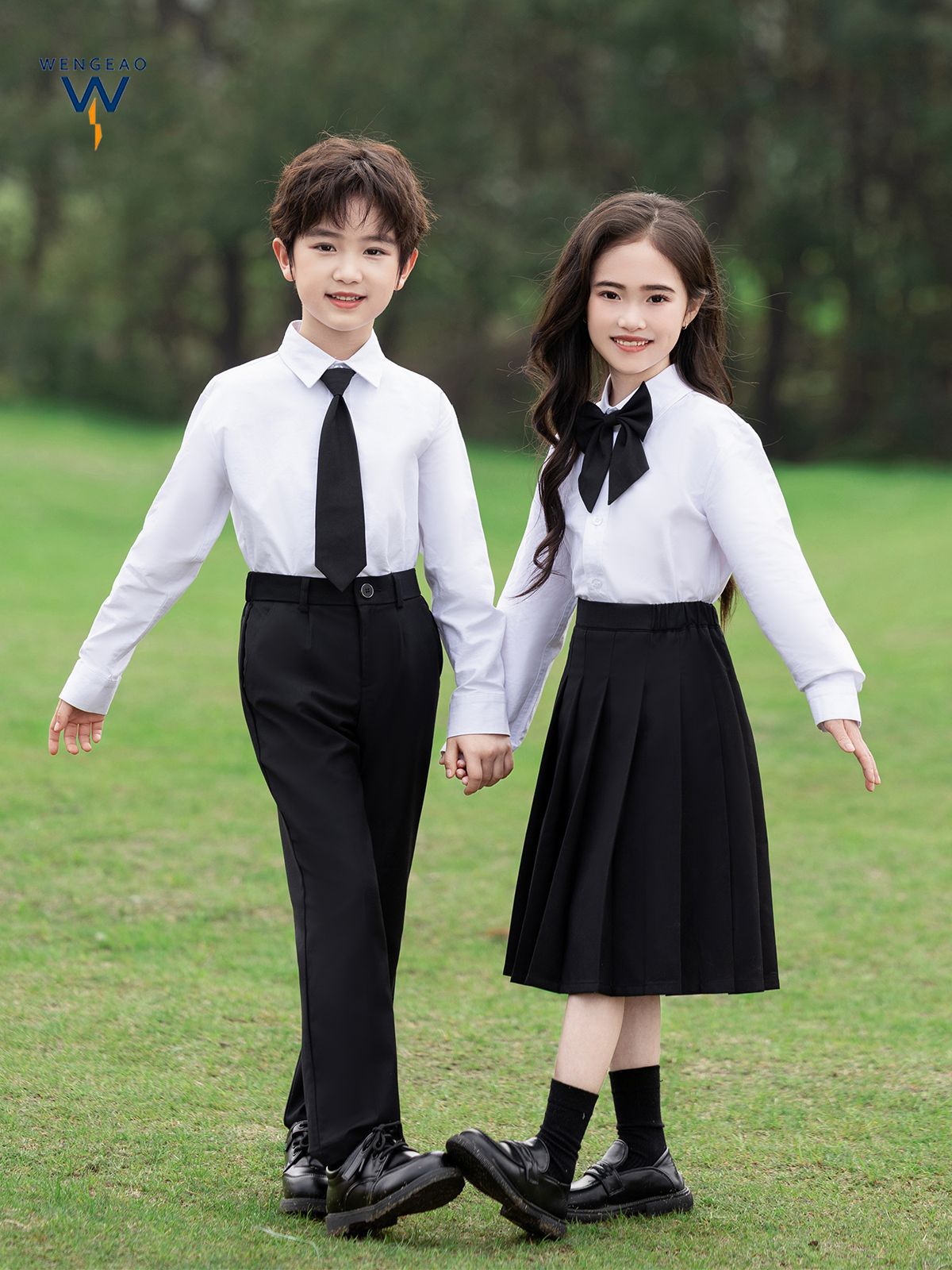 英伦学院风校服套装黑色西装班服小学生制服正装春秋款六一表演服