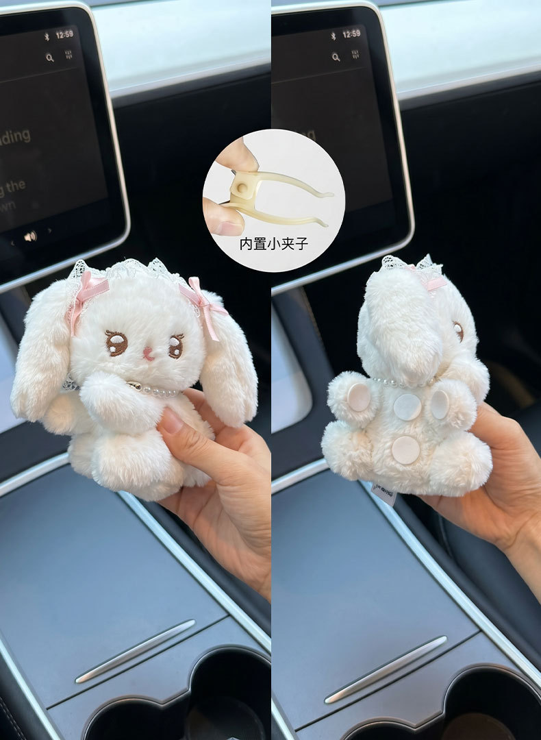 Car dashboard screen decoration cute little bear car interior decoration accessory small figurine computer monitor toy