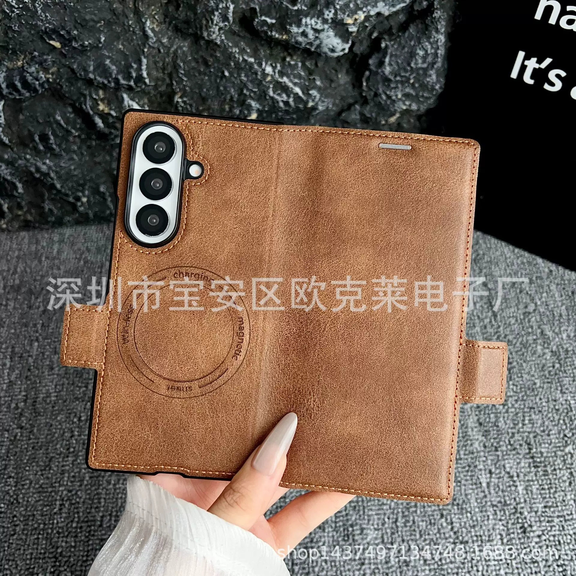折叠屏翻盖皮套适FOLD2/W21/FOLD4/W23/FOLD6/FLIP7/FLIP5手机壳