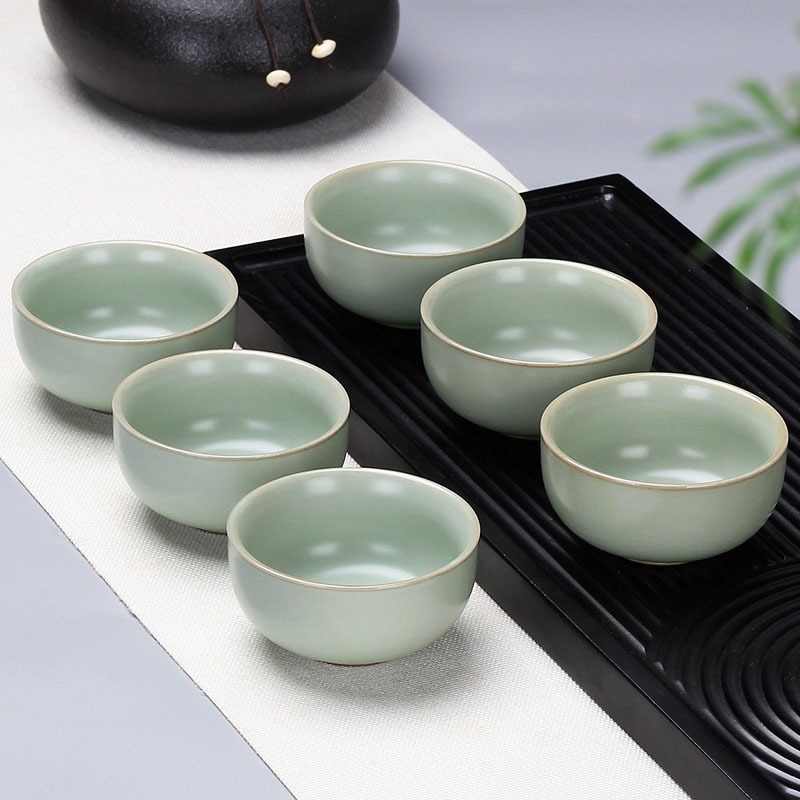 찻잔 그룹-Ru Kiln Zen 컵-6 팩