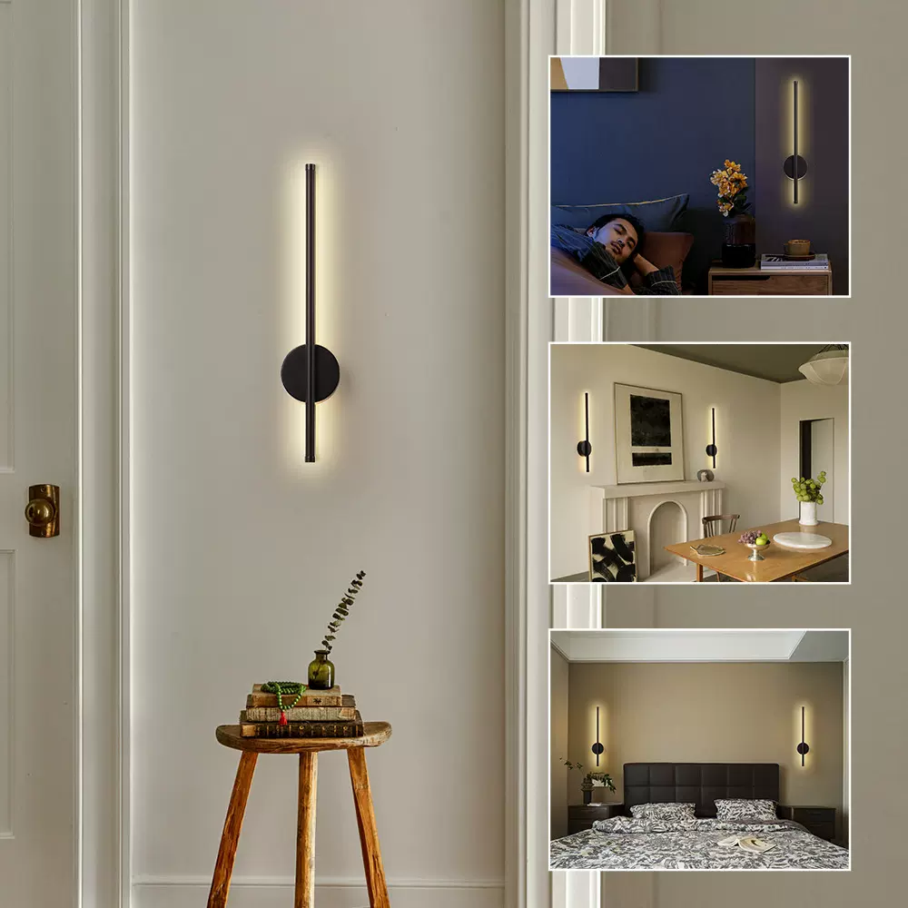 跨境长条旋转磁吸免布线可充电红外遥控无线USB卧室走廊床头壁灯