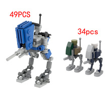 1跨境热卖MOC-35960AT-RT克隆战争机甲可载人积木模型玩具