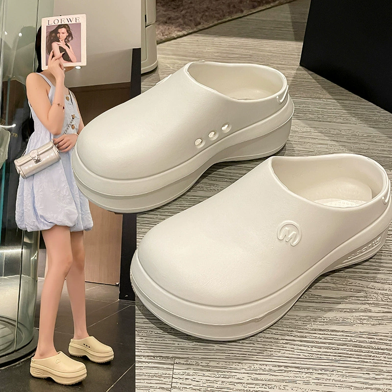 2024 Обувь шеф-повара EVA Повседневные виды спорта с толстой подошной сумкой увеличенные тапочки Мюллер Обувь нескользящая и износостойкая спортивная кекс